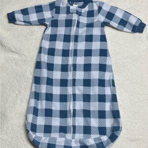 Cozy Blue Checkered baby boy sleep sack Pajamas size 0-9 months